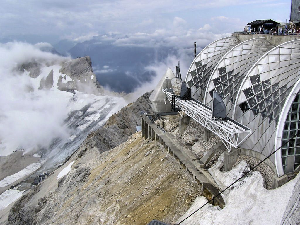 Weather station on top of the Zugspitze Grainau