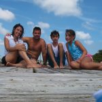 The whole family in Aruba.