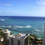 Waikiki, Honolulu. View from Aqua Pacific Monarch Hotel