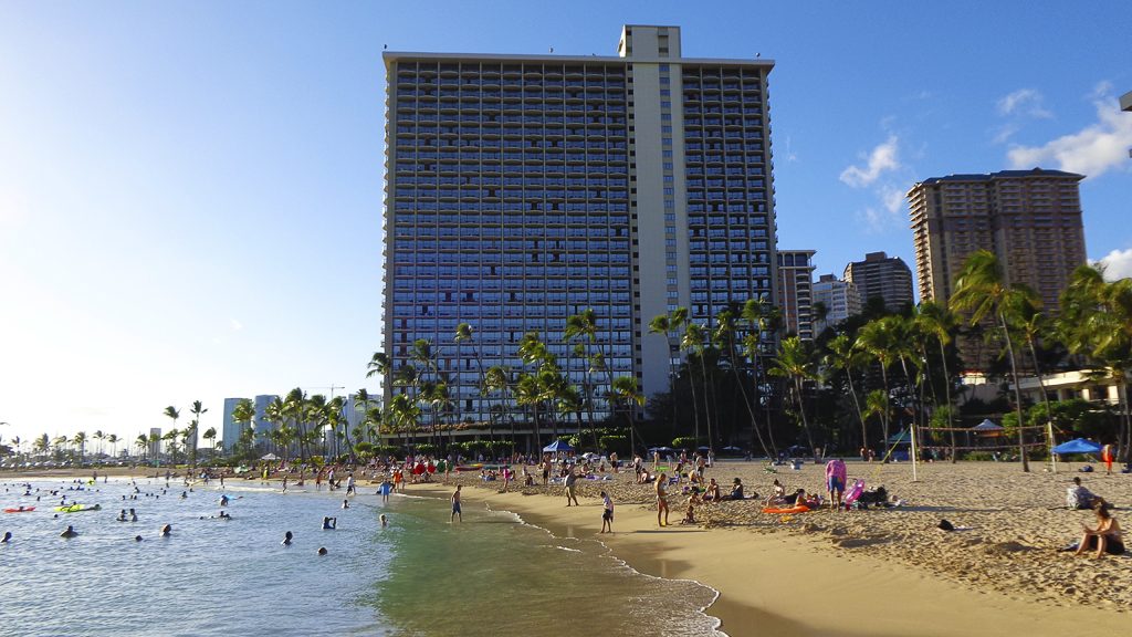 Waikiki beach, Honolulu.