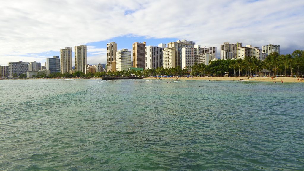 Waikiki beach, Honolulu.