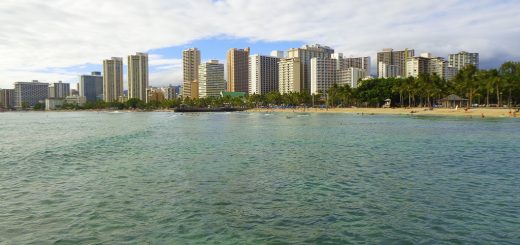 Waikiki beach, Honolulu.