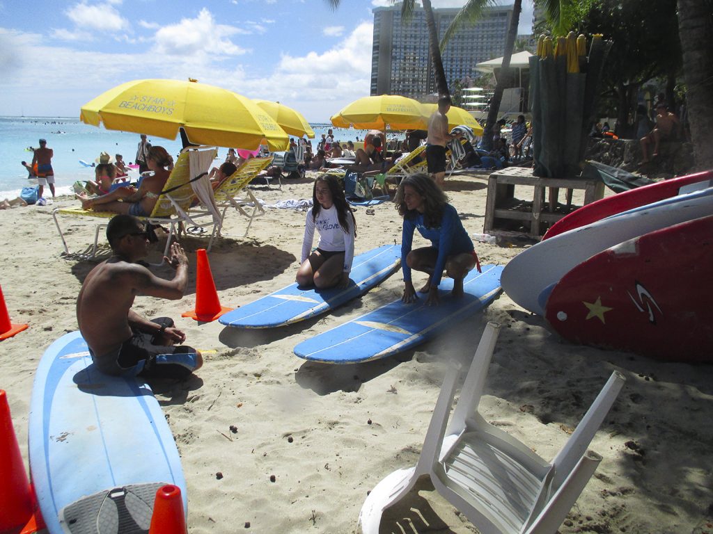 Surfing Lessons at Waikiki Beach, Oahu