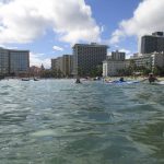 Surfing at Waikiki Beach, Oahu