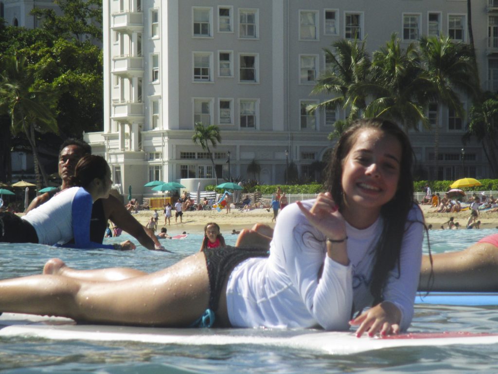 Surfing at Waikiki Beach, Oahu