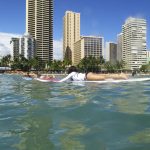 Surfing at Waikiki Beach, Oahu