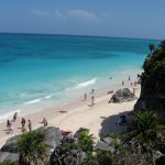 The beach at Tulum Ruins