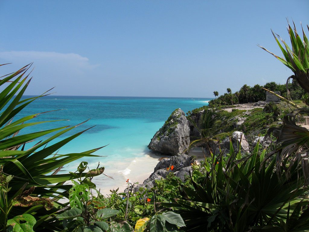 Beach at Tulum Ruins